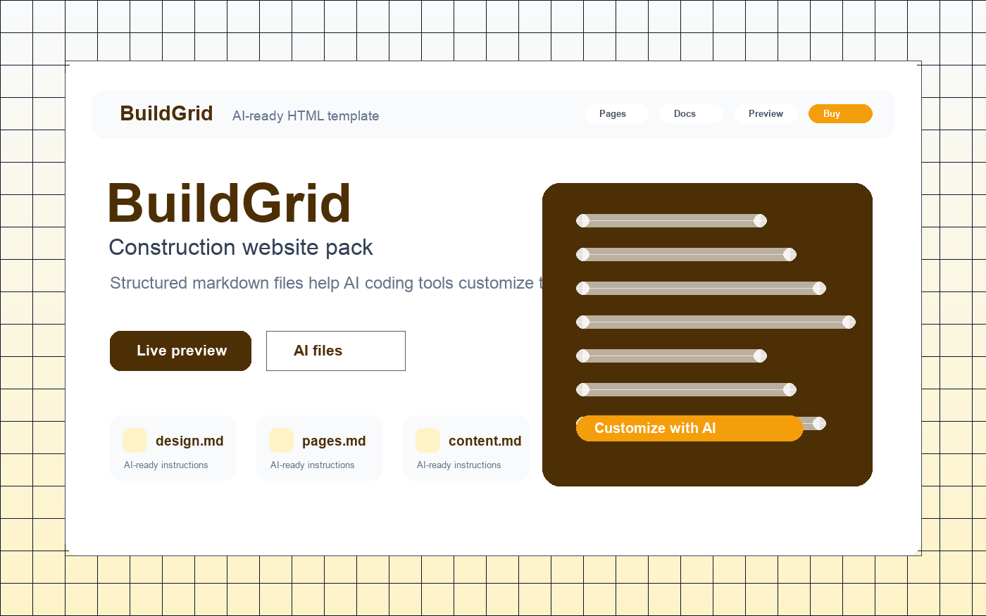 BuildGrid website template preview
