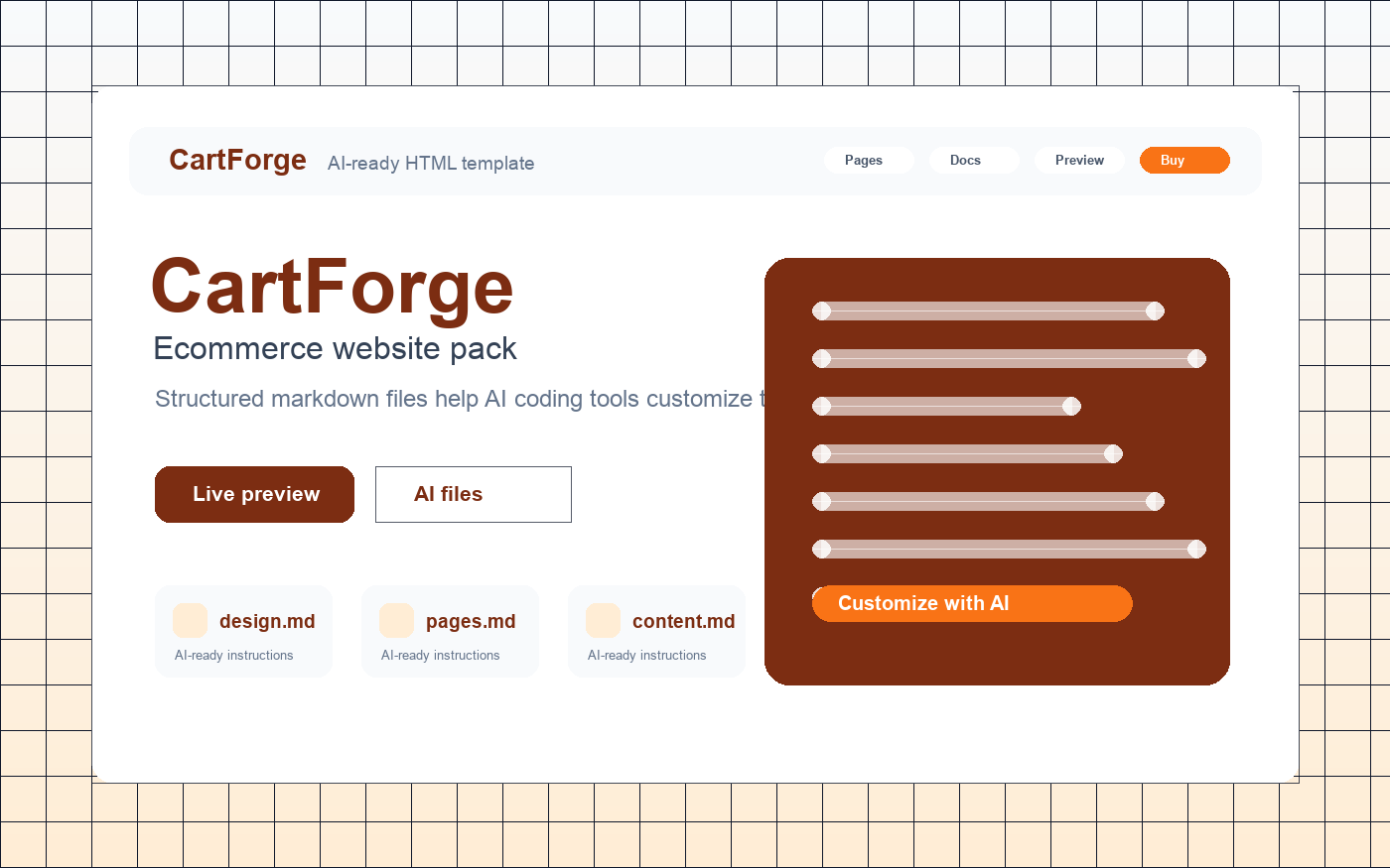 CartForge website template preview