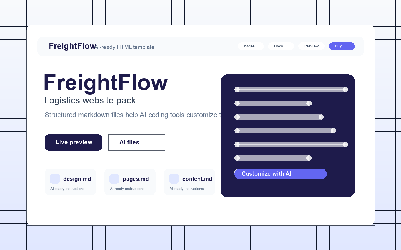 FreightFlow website template preview