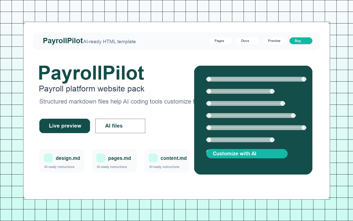 PayrollPilot website template preview