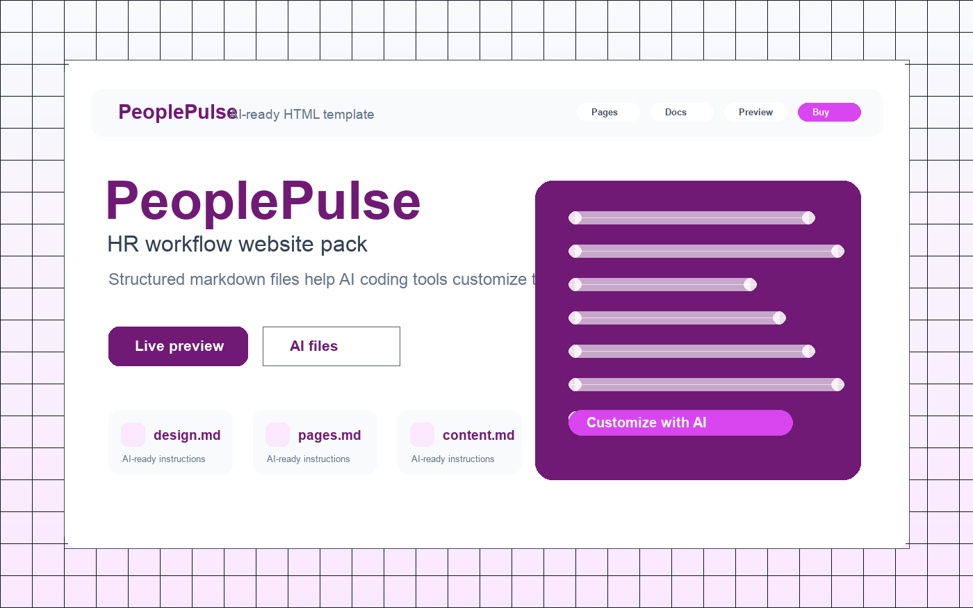 PeoplePulse website template preview